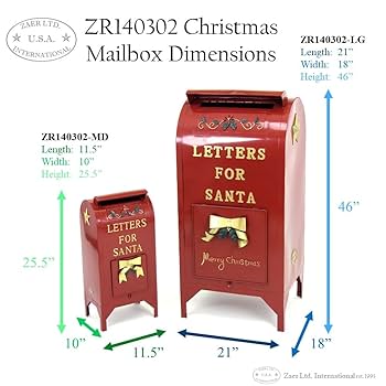 Amazon.com: Zaer Ltd. Letters for Santa Christmas Mailbox
